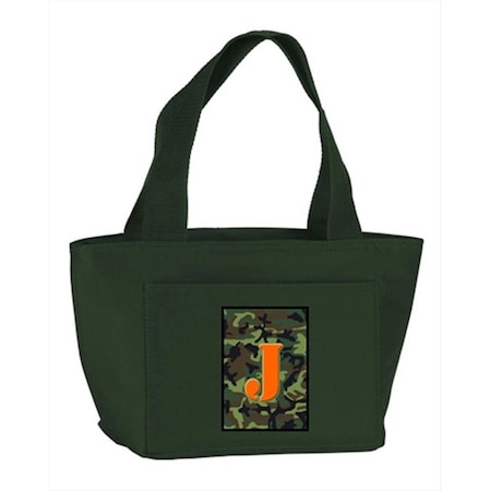 Carolines Treasures Monogram Letter J - Camo Green Insulated Cooler Lunch Bag CJ1030-J-GN-8808